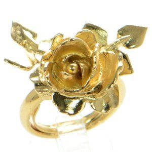 Oscar de la Renta Goldtone Rose Ring